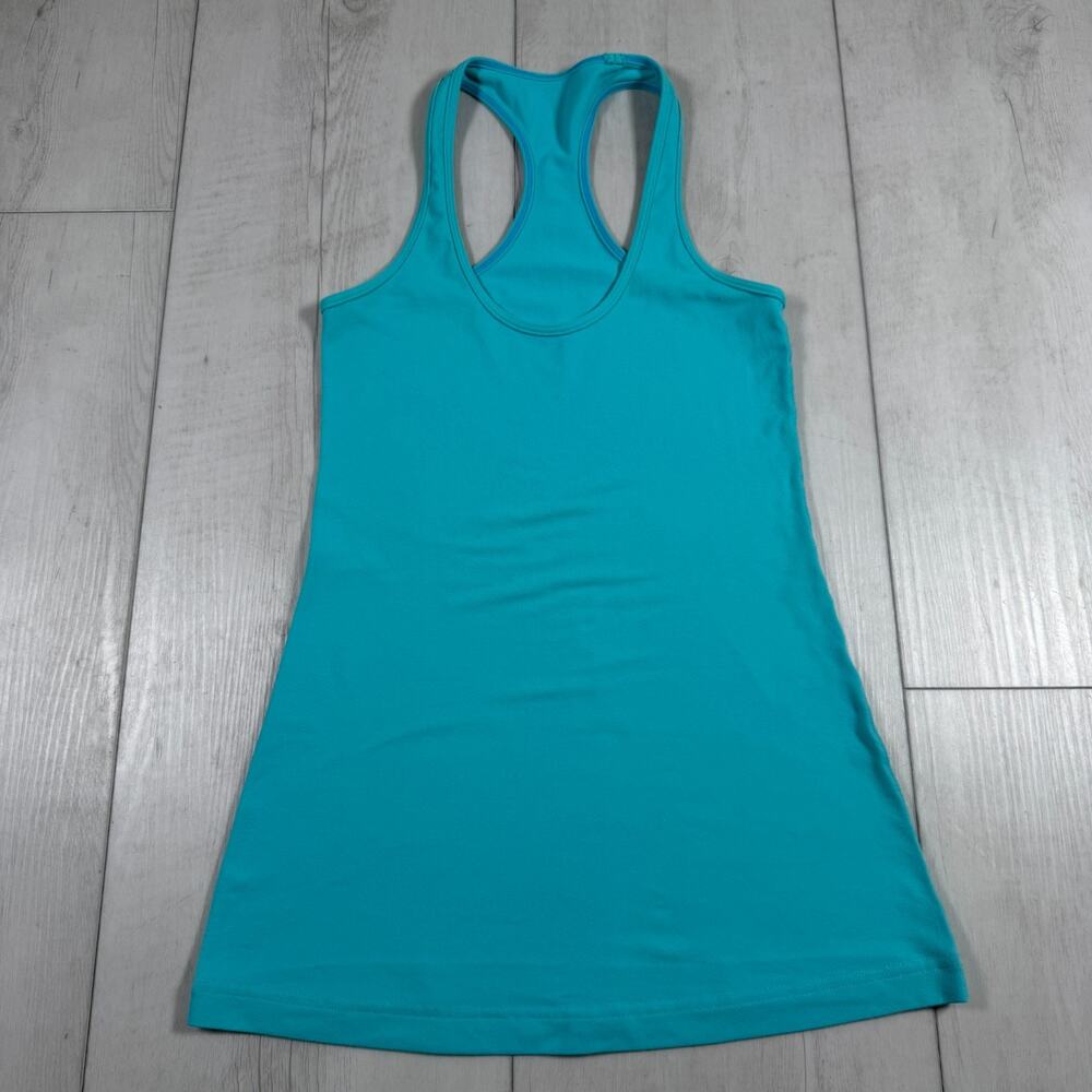 Lululemon Women's 4 Cool Racerback Tank Top Teal Blue Yoga Pilates Running